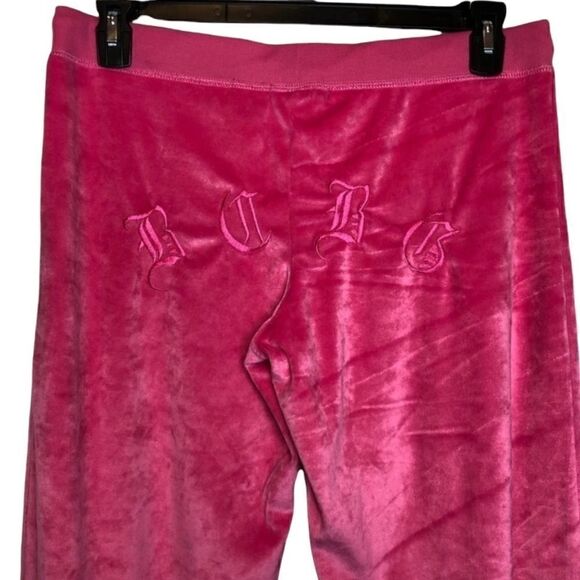 NWT BCBGMaxAzria Velour Pants in Hot Pink XL - Picture 4 of 10
